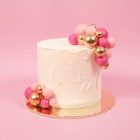 CAKE BALLS LIGHT PINK, PINK & GOLD 32 pack - NON EDIBLE
