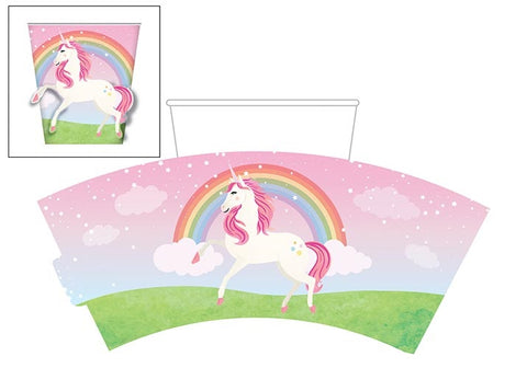 UNICORN CUP SLEEVE 8 pk - Whip It Up Cake Supplies