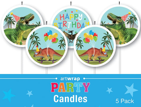 DINOSAUR CANDLE SET x 5 - Whip It Up Cake Supplies