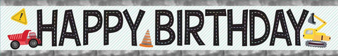 CONSTRUCTION HAPPY BIRTHDAY BANNER - Whip It Up Cake Supplies