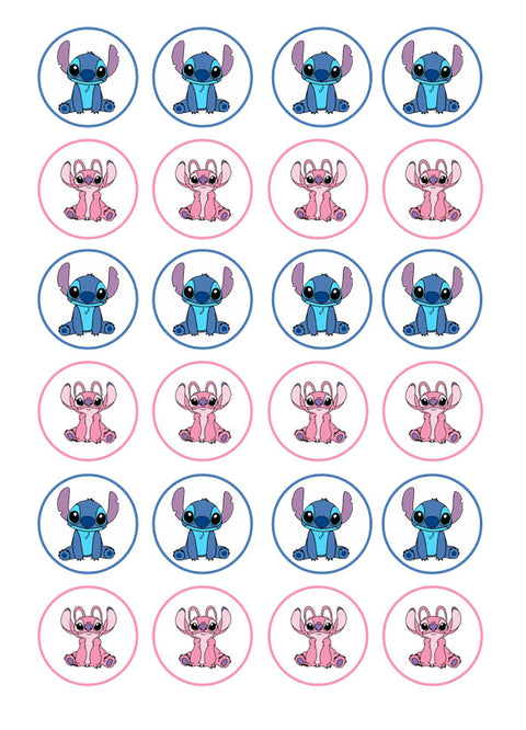LILO & STITCH SITTING CUPCAKE TOPPERS EDIBLE IMAGE - Whip It Up Cake Supplies