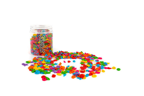 MIXED NUMBERS EDIBLE SPRINKLES 55g by SPRINKS - Whip It Up Cake Supplies