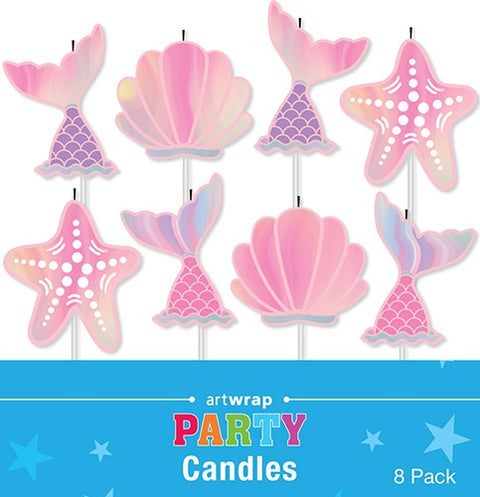 MERMAID CANDLE SET x 8pk - Whip It Up Cake Supplies