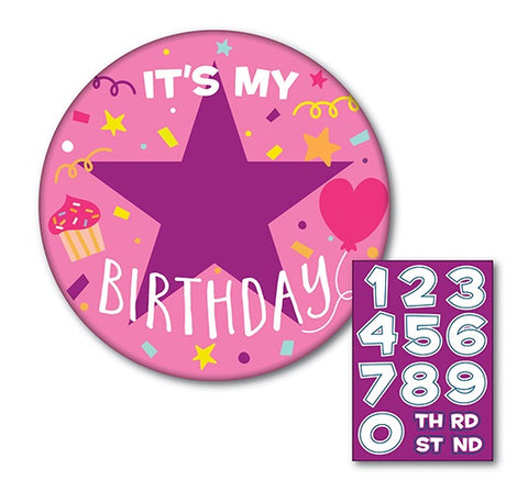 GIRL ADD-AN-AGE BADGE 10cm - Whip It Up Cake Supplies