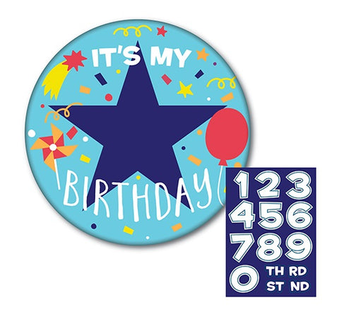 BOY ADD-AN-AGE BADGE 10cm - Whip It Up Cake Supplies