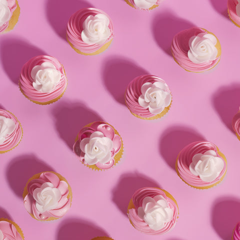 ROSETTES WHITE WAFER EDIBLE 6pk - Whip It Up Cake Supplies