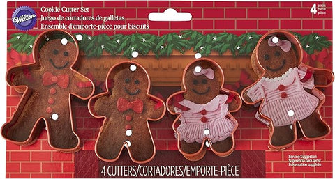 GINGERBREAD FAMILY COOKIE CUTTER SET x 4