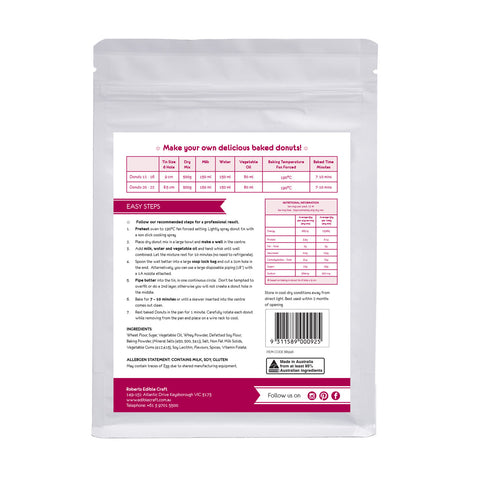 DONUT BAKED MIX 500g - Whip It Up Cake Supplies