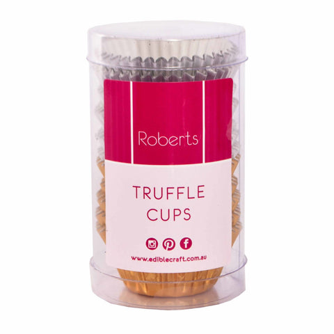 TRUFFLE CUPS GOLD/SILVER 100 pack by ROBERTS - Whip It Up Cake Supplies