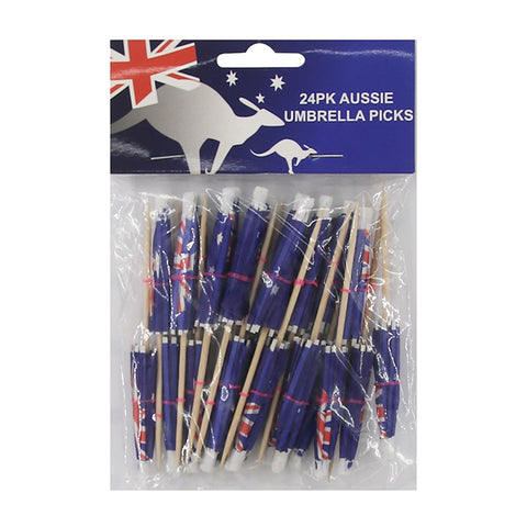 AUSTRALIA UMBRELLA PICKS 24 pack - Whip It Up Cake Supplies