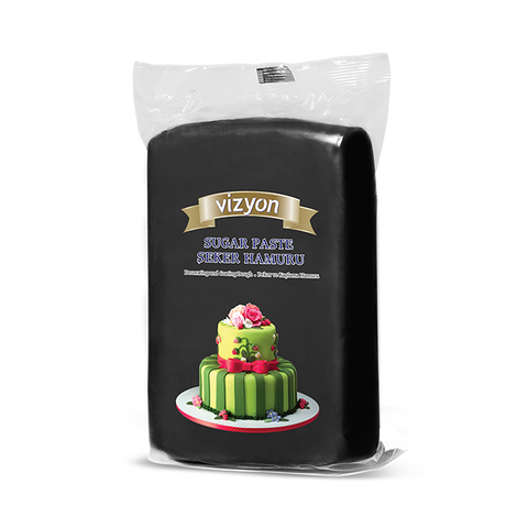 BLACK FONDANT 1KG by VIZYON - Whip It Up Cake Supplies