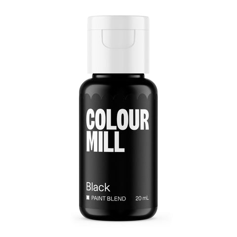 BLACK PAINT BLEND 20ml by COLOUR MILL - Whip It Up Cake Supplies