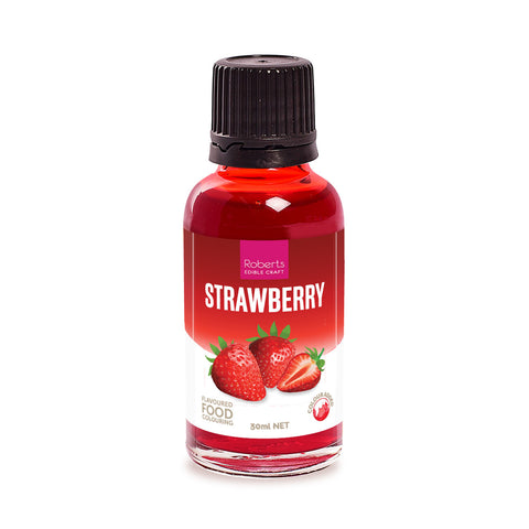 STRAWBERRY FLAVOURED FOOD COLOURING by ROBERTS 30ml