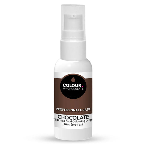 CHOCOLATE OIL BASED FOOD COLOURING DROPS 20ml - Whip It Up Cake Supplies