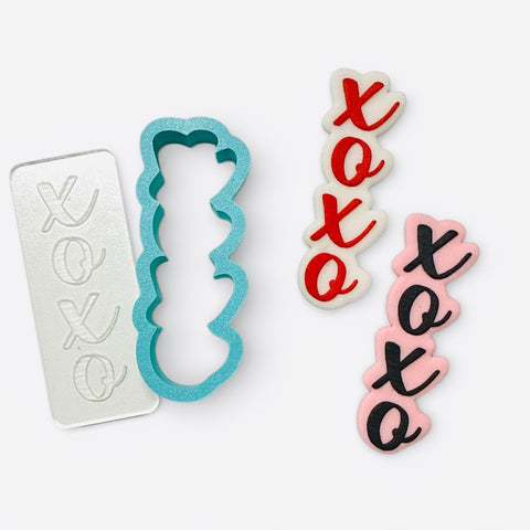 XOXO VALENTINES RAISE IT UP STAMP AND CUTTER SET - Whip It Up Cake Supplies