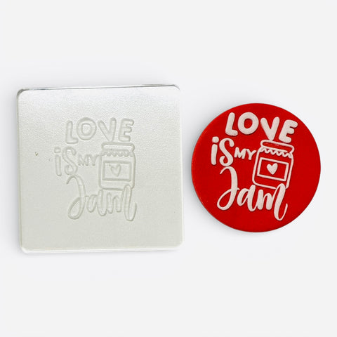 LOVE IS MY JAM VALENTINES RAISE IT UP COOKIE STAMP - Whip It Up Cake Supplies
