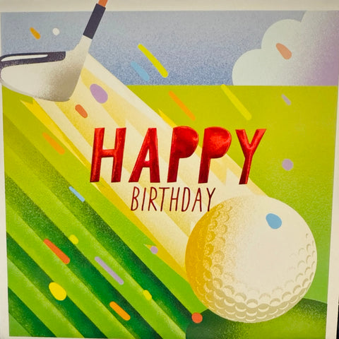 GOLF HAPPY BIRTHDAY CARD - Whip It Up Cake Supplies