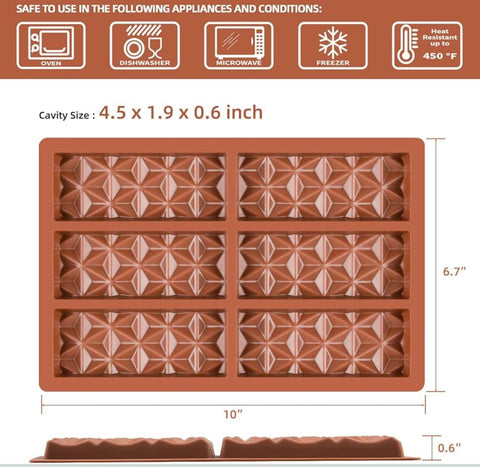 DUBAI SMALL CHOCOLATE MOULD 6 CAVITY - Whip It Up Cake Supplies