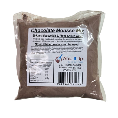CHOCOLATE MOUSSE MIX 500GMS - Whip It Up Cake Supplies