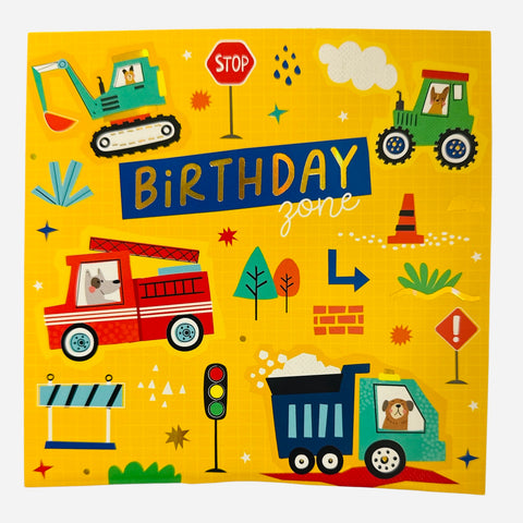 TRUCKS BIRTHDAY CARD - Whip It Up Cake Supplies