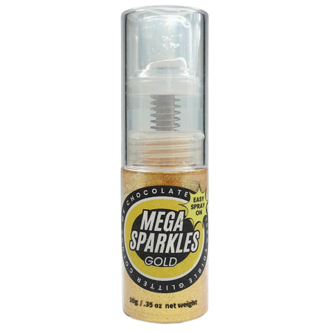 GOLD MEGA SPARKLES PUMP 10g - Whip It Up Cake Supplies