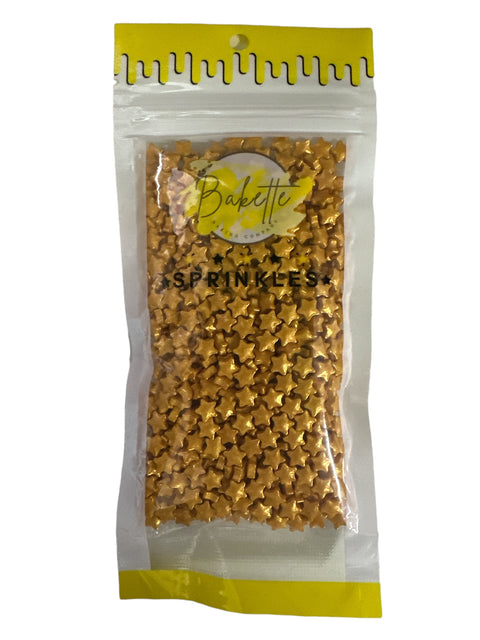 GOLD STARS SPRINKLE MIX by BAKETTE 56g - Whip It Up Cake Supplies