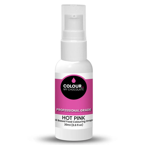 HOT PINK OIL BASED FOOD COLOURING DROPS 20ml - Whip It Up Cake Supplies