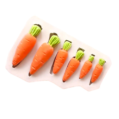 CARROT SILICONE MOULD 6 cavity - Whip It Up Cake Supplies