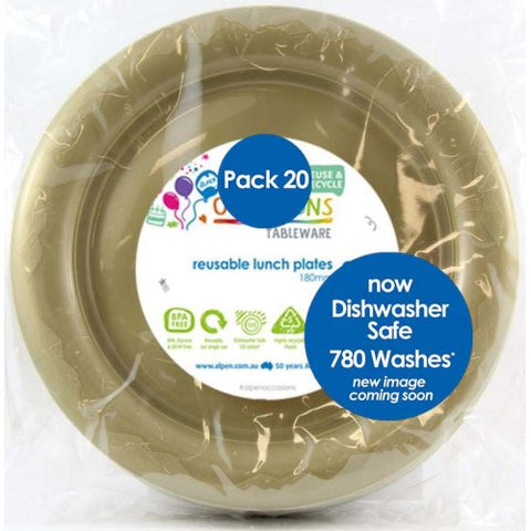 GOLD LUNCH PLATES 20pk - Whip It Up Cake Supplies