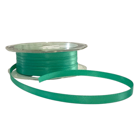 TURQUOISE 6mm SATIN RIBBON X 1m - Whip It Up Cake Supplies