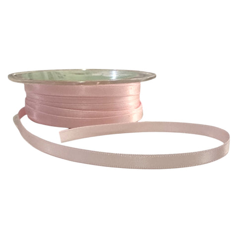 PALE PINK 6mm SATIN RIBBON X 1m - Whip It Up Cake Supplies