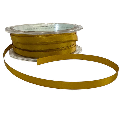 ANTIQUE GOLD 6mm SATIN RIBBON X 1m - Whip It Up Cake Supplies