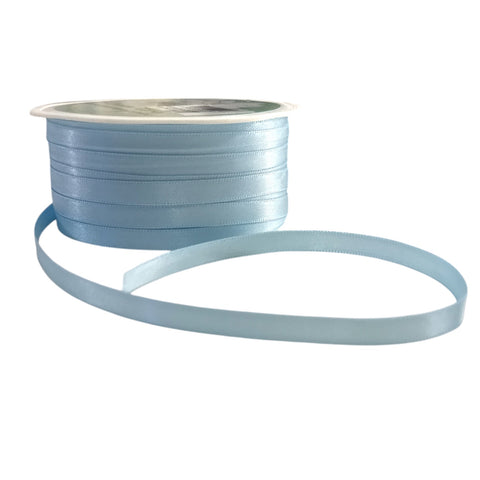 PALE BLUE 6mm SATIN RIBBON X 1m - Whip It Up Cake Supplies