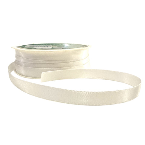 WHITE 9mm SATIN RIBBON X 1m - Whip It Up Cake Supplies