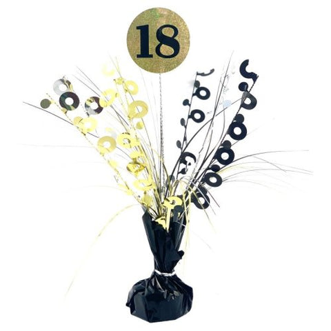 18 CENTREPIECE TABLE DECORATION BLACK AND GOLD - Whip It Up Cake Supplies