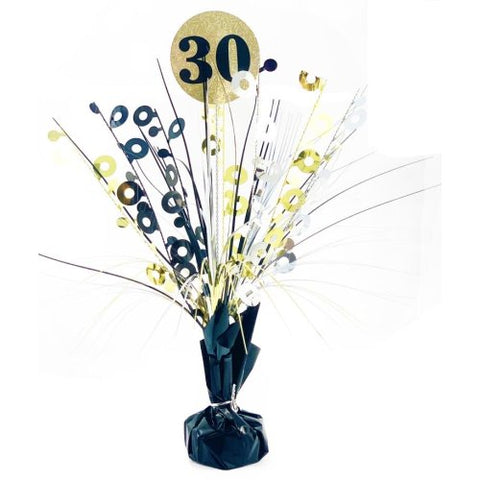 30 CENTREPIECE TABLE DECORATION BLACK AND GOLD - Whip It Up Cake Supplies