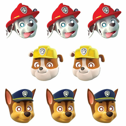 PAW PATROL MASKS 8pk - Whip It Up Cake Supplies