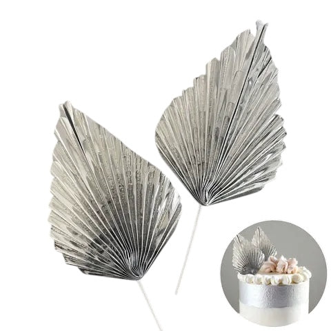 DECO FAN METALLIC SILVER 2 pk - Whip It Up Cake Supplies