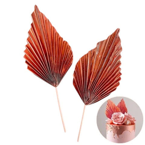 DECO FAN METALLIC ROSE GOLD 2 pk - Whip It Up Cake Supplies