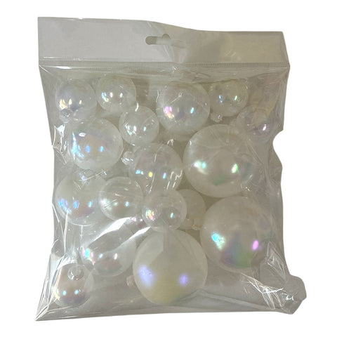 CAKE BALL OPAQUE DECORATIONS 18 pack - NON EDIBLE - Whip It Up Cake Supplies