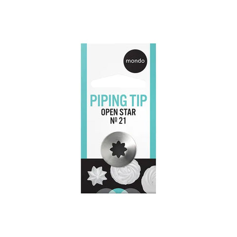 #21 STAR PIPING TIP by MONDO - Whip It Up Cake Supplies