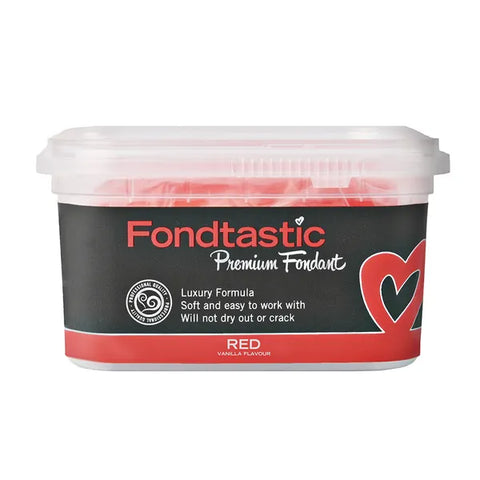 RED 250G PREMIUM FONDANT by FONDTASTIC - Whip It Up Cake Supplies