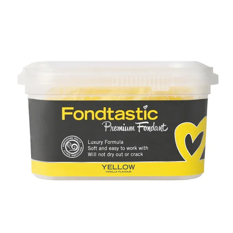 YELLOW 250G PREMIUM FONDANT by FONDTASTIC - Whip It Up Cake Supplies