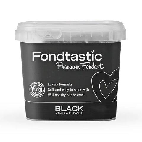 BLACK 1KG PREMIUM FONDANT by FONDTASTIC