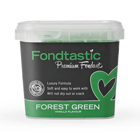FOREST GREEN 1KG PREMIUM FONDANT by FONDTASTIC