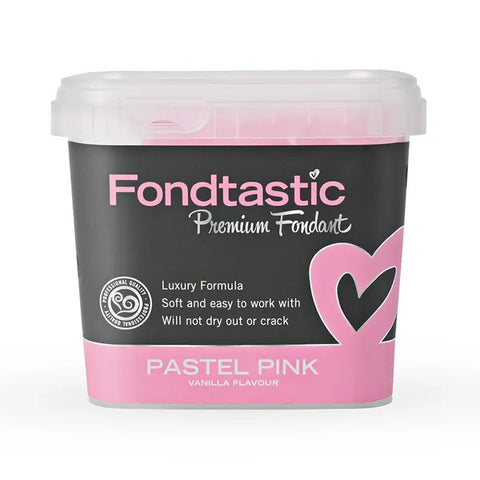 PASTEL PINK 1KG PREMIUM FONDANT by FONDTASTIC - Whip It Up Cake Supplies