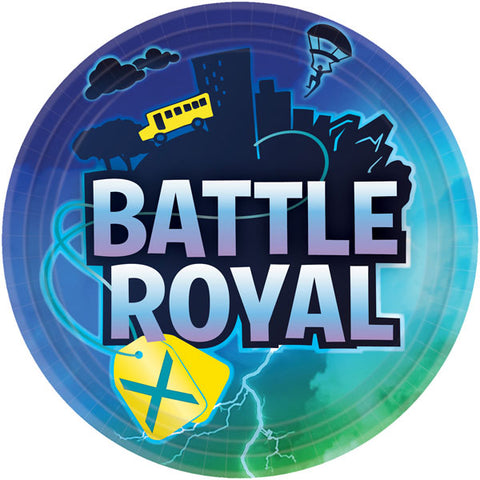 BATTLE ROYAL 23cm LUNCH PLATES - Whip It Up Cake Supplies