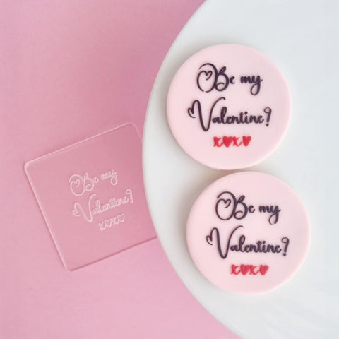 BE MY VALENTINE RAISE IT UP COOKIE STAMP