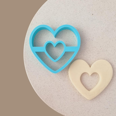 HEART CUTOUT COOKIE CUTTER 9.5cm x 9.7cm wide