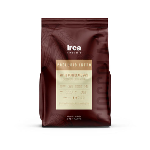 IRCA PRELUDIO COVERTURE WHITE CHOCOLATE 26% 1kg